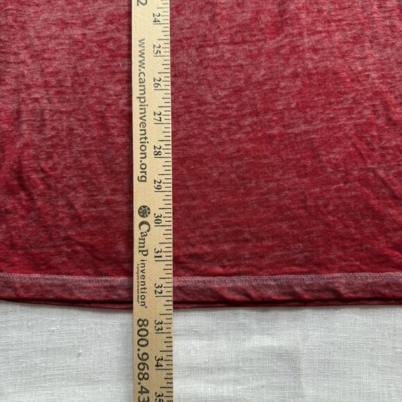 Buckle Black Mens Burnout V-Neck T-Shirt Large Casual Short Sleeve Red - Picture 5 of 5